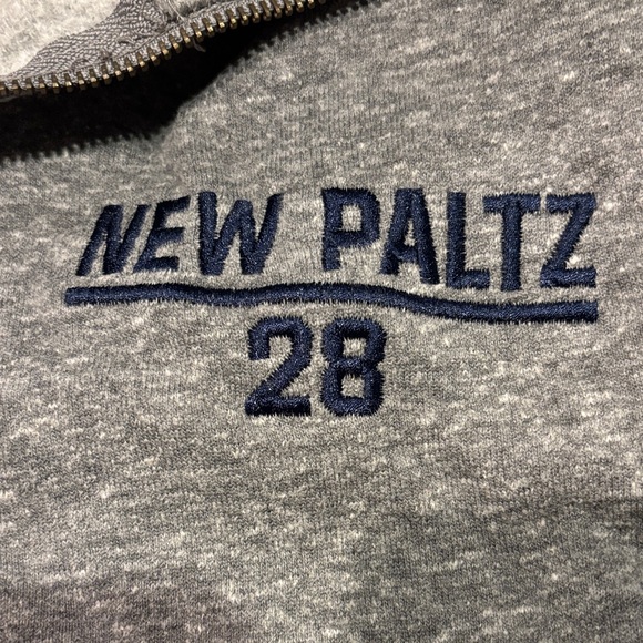 League Heather Gray Zip-Up Men's Sweater - Picture 3 of 3